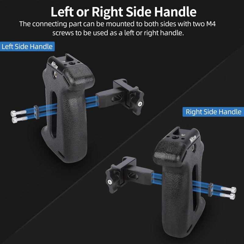 Nitze مقبض جانبي نيتزي ناتو، مقبض جانبي للكاميرا مع مشبك ناتو، مزود بحذاء بارد مدمج وثقب تحديد 1/4"، قابل للتعديل لأعلى/أسفل ويسار/يمين - PA22-H3 - Image 3